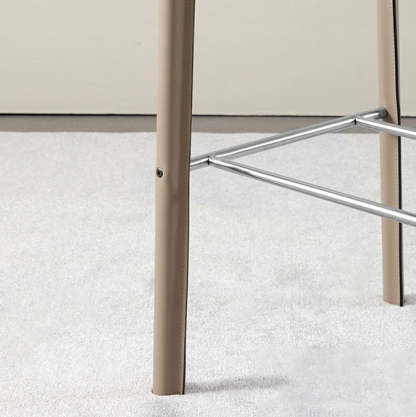 Modern Saddle Leather Steel Bar Stool
