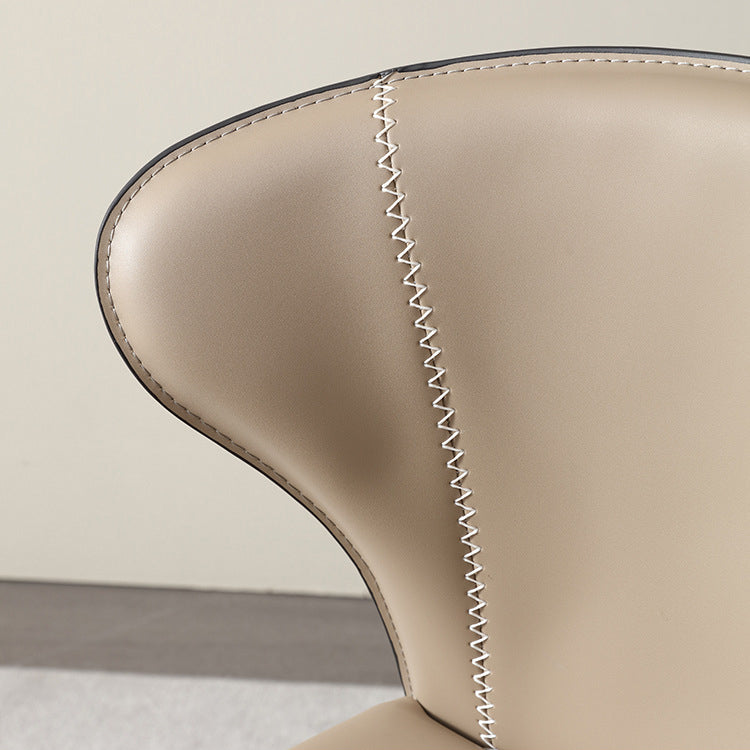 Modern Saddle Leather Steel Bar Stool