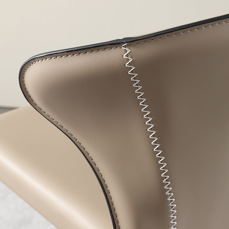 Modern Saddle Leather Steel Bar Stool