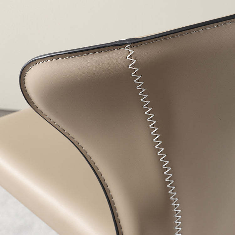 Modern Saddle Leather Steel Bar Stool