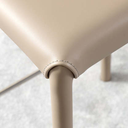 Modern Saddle Leather Steel Bar Stool
