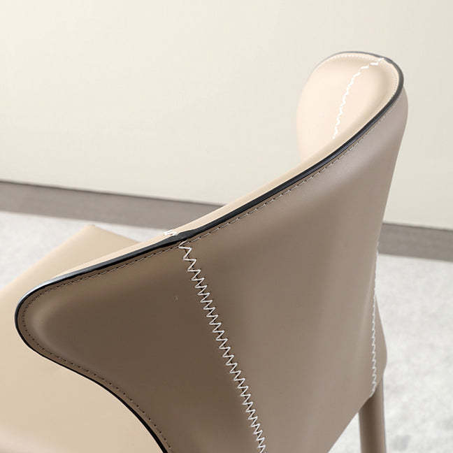 Modern Saddle Leather Steel Bar Stool