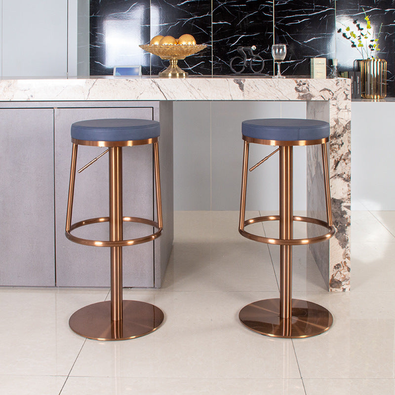 Gray luxury round bar & counter stools