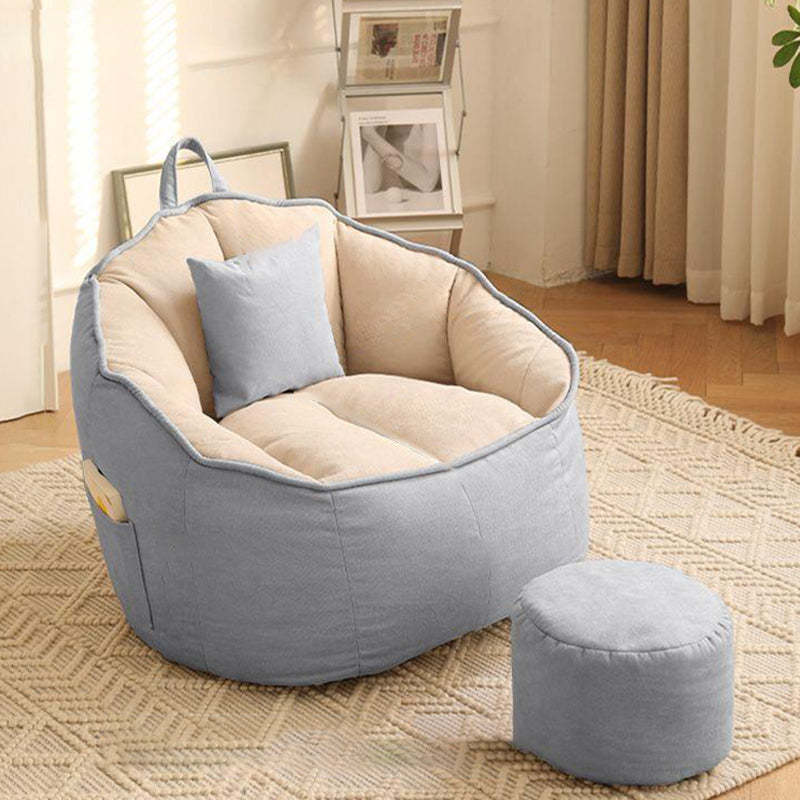 Scandinavian Round Leathaire Accent Chair