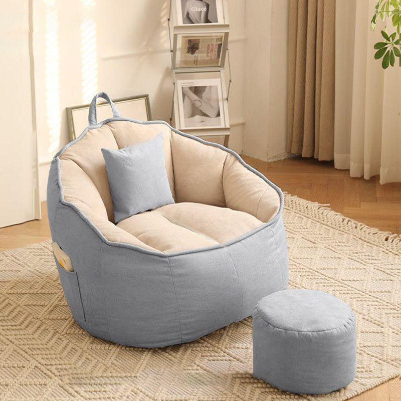 Scandinavian Round Leathaire Accent Chair
