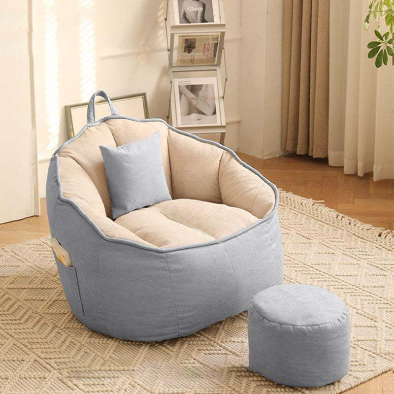 Scandinavian Round Leathaire Accent Chair