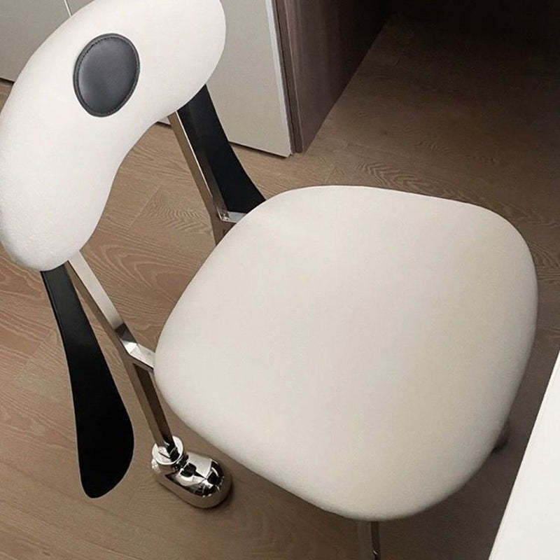 Eclectic Dog Leather Steel Dining Chair