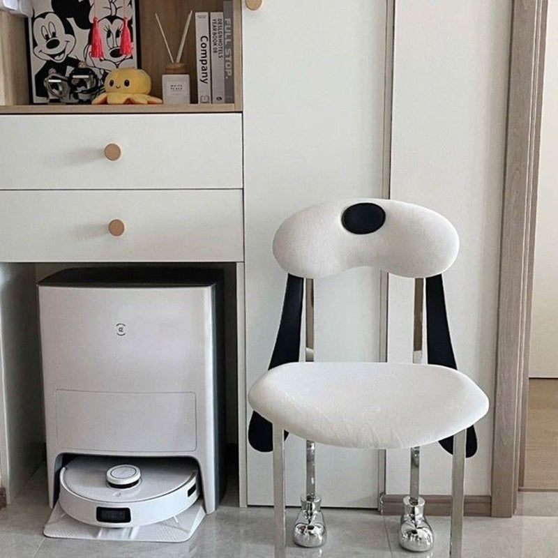 Eclectic Dog Leather Steel Dining Chair