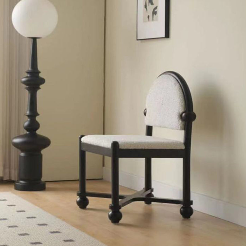 Vintage Semicircular Lambswool Vanity Stool — C