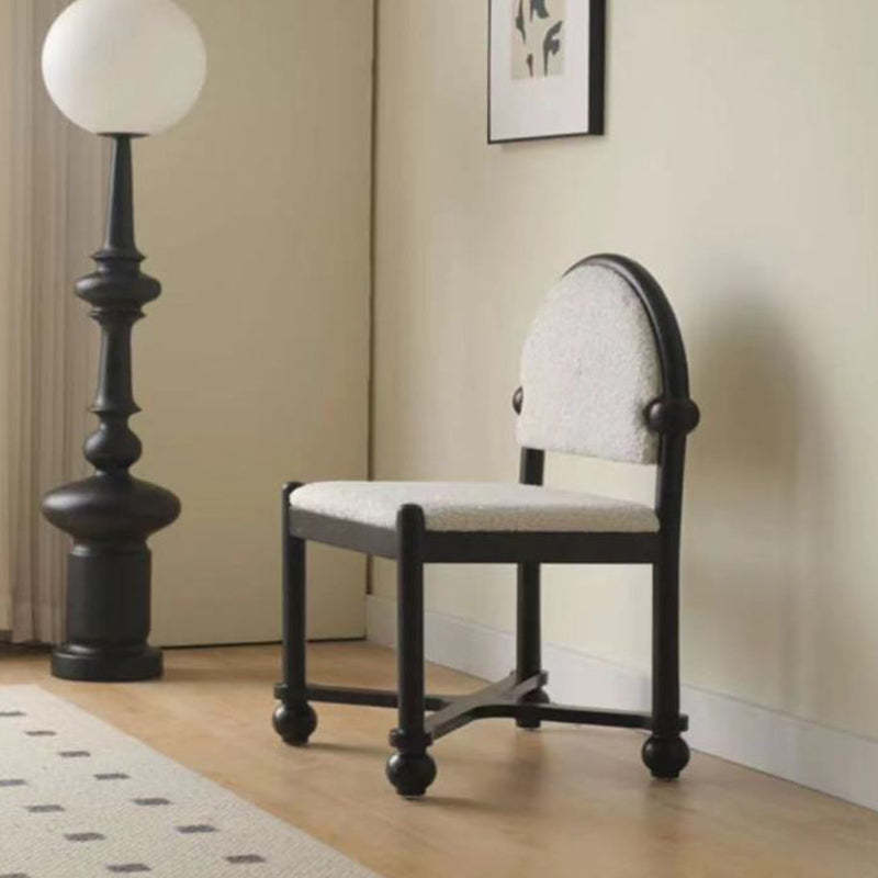 Vintage Semicircular Lambswool Vanity Stool — C