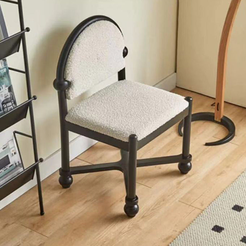 Vintage Semicircular Lambswool Vanity Stool