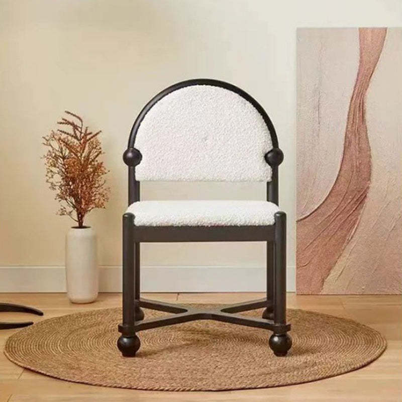 Vintage Semicircular Lambswool Vanity Stool