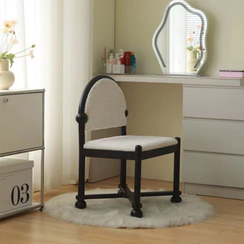 Vintage Semicircular Lambswool Vanity Stool