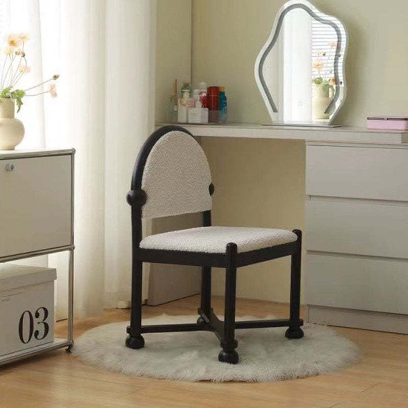 Vintage Semicircular Lambswool Vanity Stool
