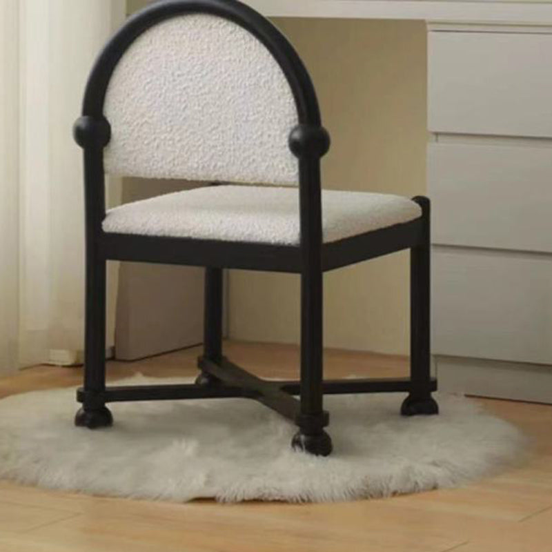 Vintage Semicircular Lambswool Vanity Stool