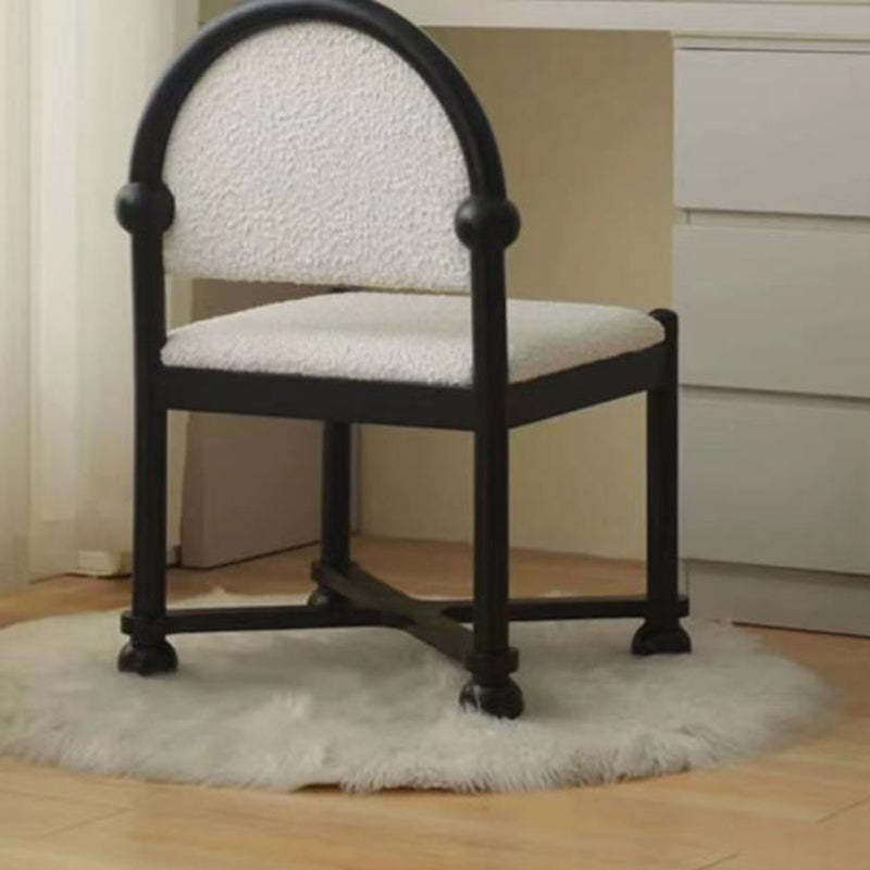 Vintage Semicircular Lambswool Vanity Stool