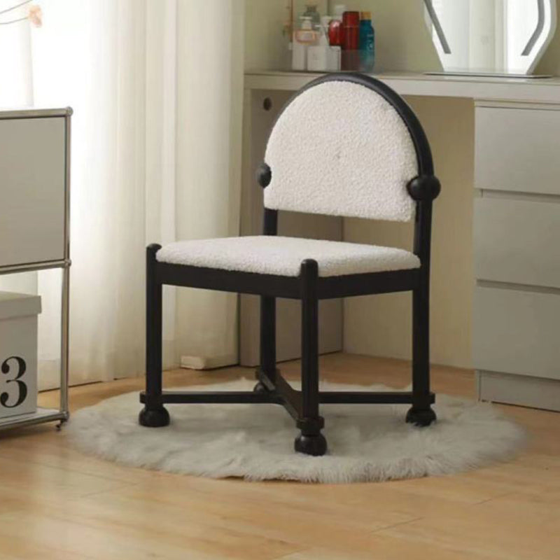 Vintage Semicircular Lambswool Vanity Stool — B