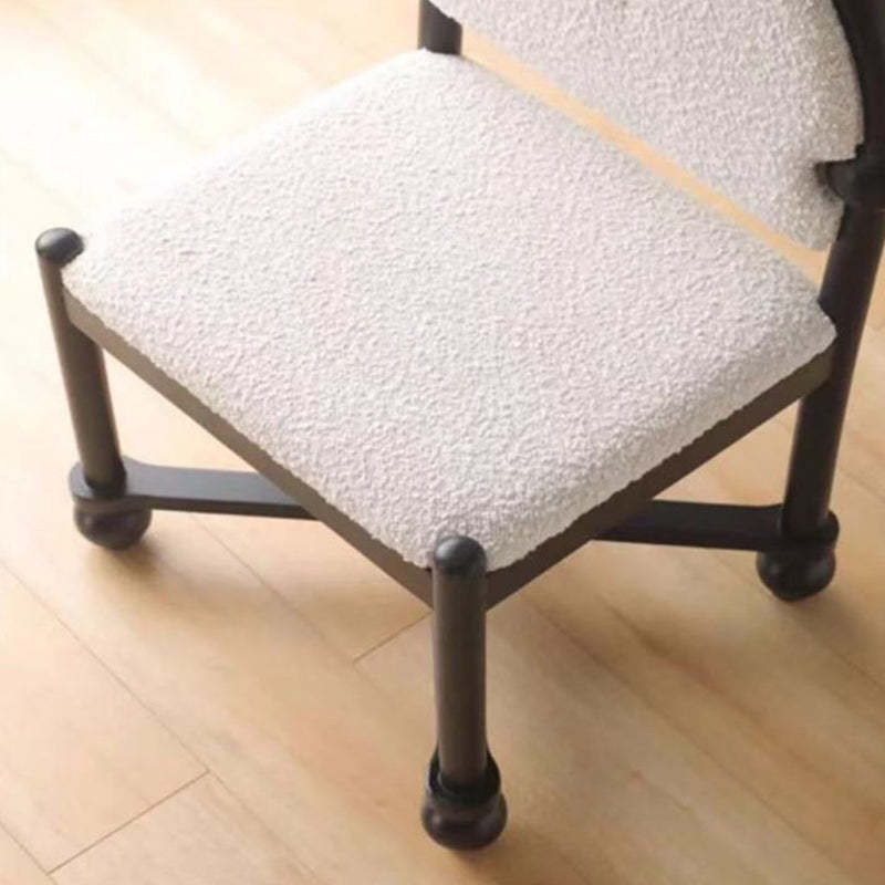 Vintage Semicircular Lambswool Vanity Stool