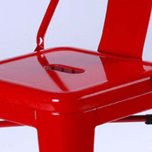 Industrial Iron Bar Stool — White