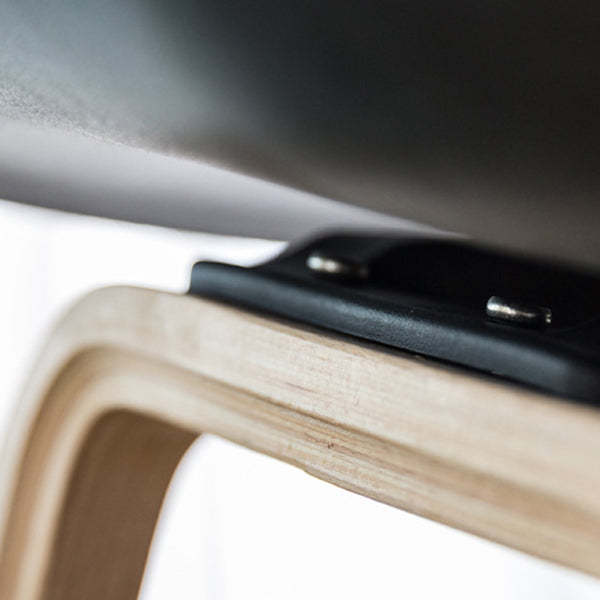 Scandinavian Oval Wood Bar Stool