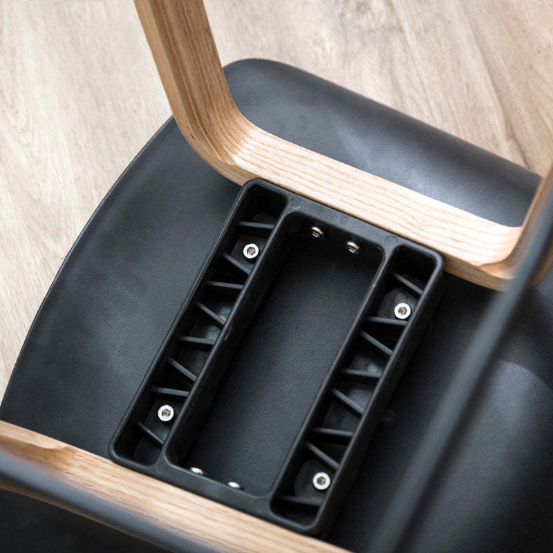 Scandinavian Oval Wood Bar Stool