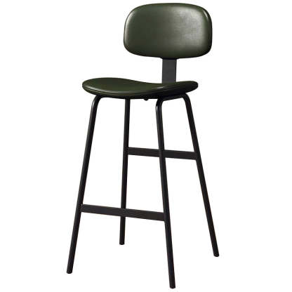 Industrial Leather Iron Bar Stool