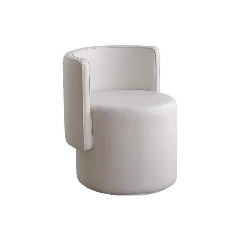 Nordic Microfiber Leather Wood Vanity Stool