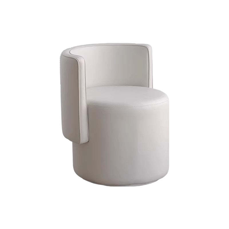 Nordic Microfiber Leather Wood Vanity Stool