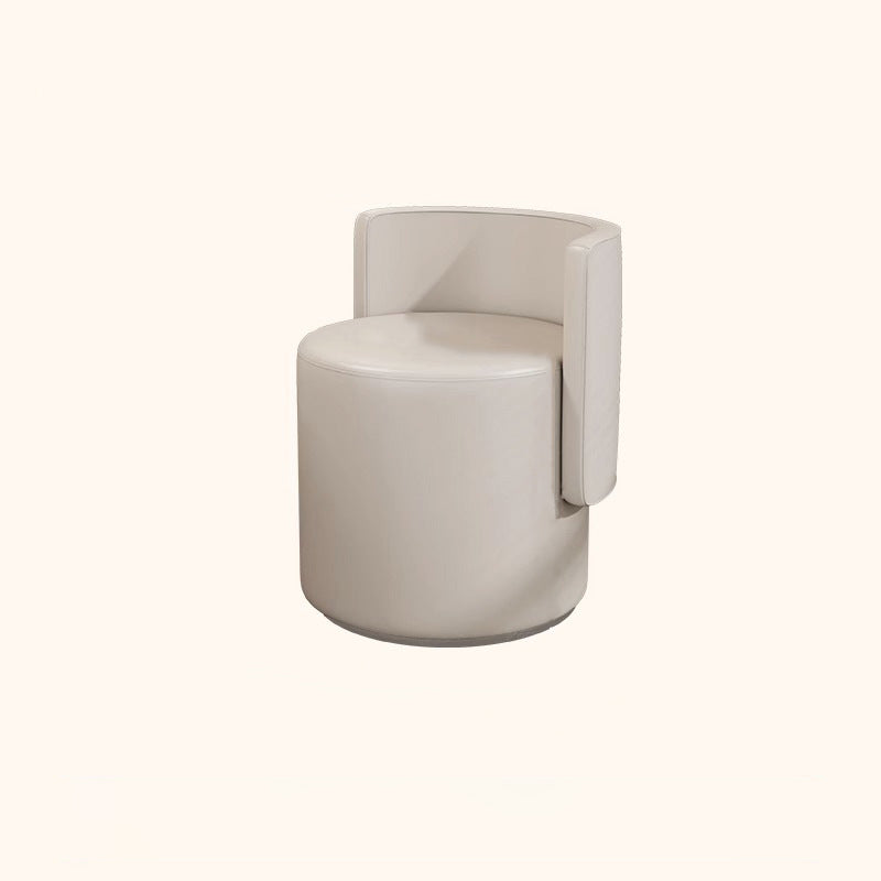 Nordic Microfiber Leather Wood Vanity Stool