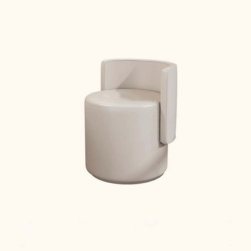 Nordic Microfiber Leather Wood Vanity Stool
