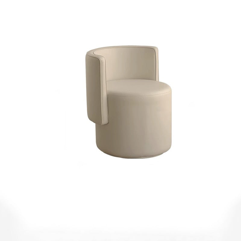 Nordic Microfiber Leather Wood Vanity Stool