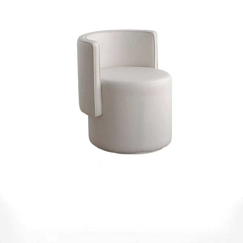 Nordic Microfiber Leather Wood Vanity Stool