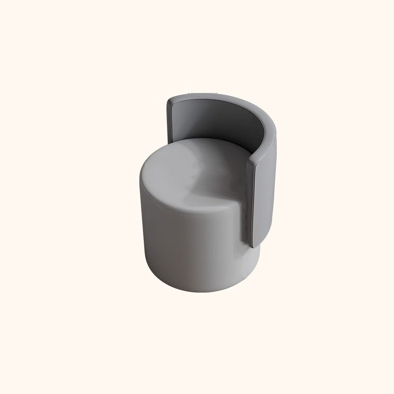 Nordic Microfiber Leather Wood Vanity Stool