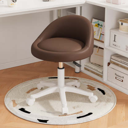 Modern Microfiber Leather Plastic Vanity Stool