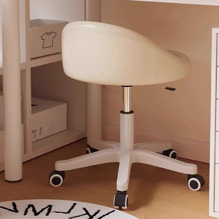 Modern Microfiber Leather Plastic Vanity Stool — G
