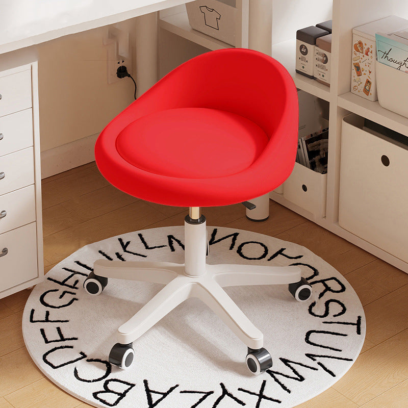 Modern Microfiber Leather Plastic Vanity Stool