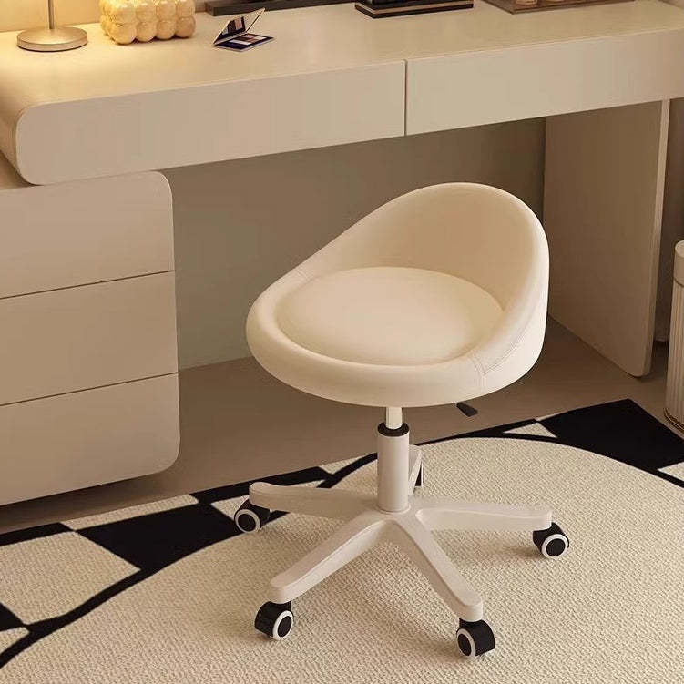 Modern Microfiber Leather Plastic Vanity Stool