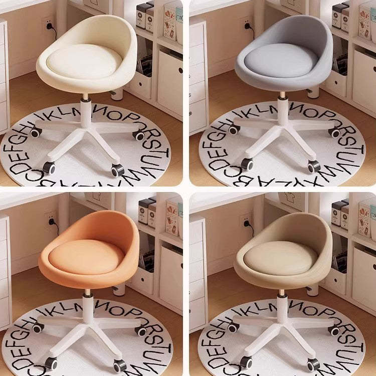 Modern Microfiber Leather Plastic Vanity Stool