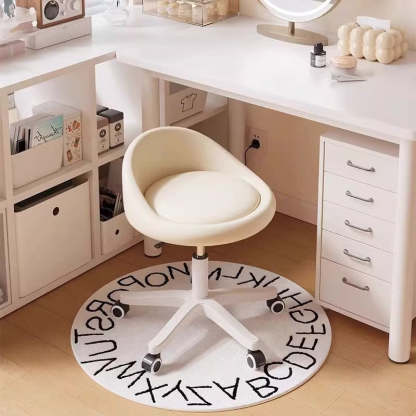Modern Microfiber Leather Plastic Vanity Stool