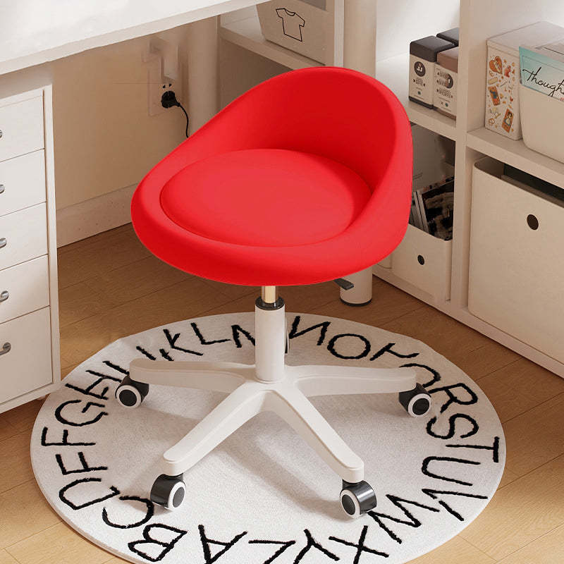 Modern Microfiber Leather Plastic Vanity Stool