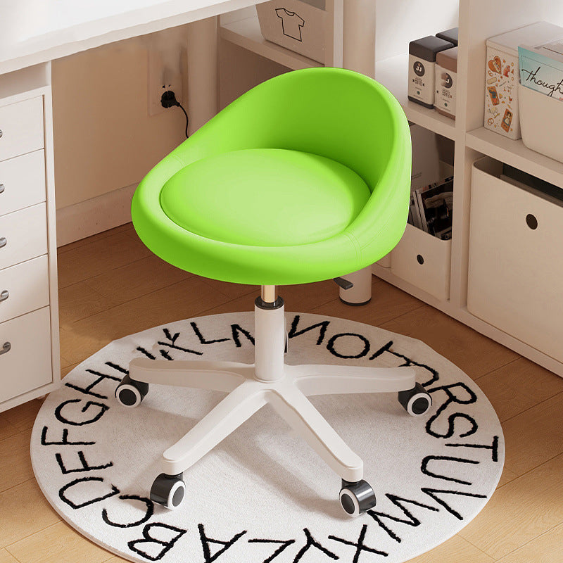 Modern Microfiber Leather Plastic Vanity Stool