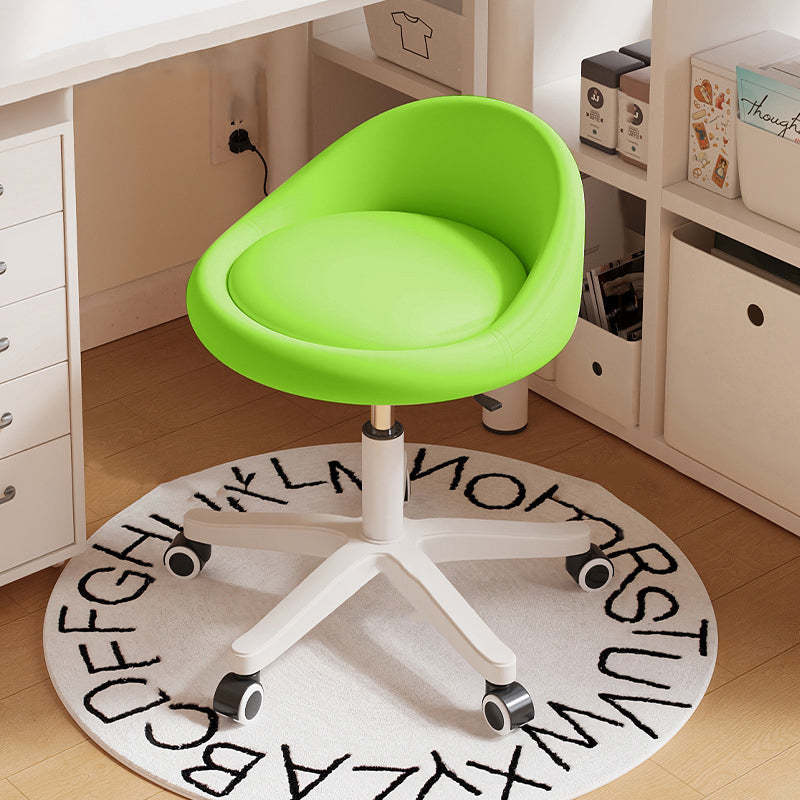 Modern Microfiber Leather Plastic Vanity Stool