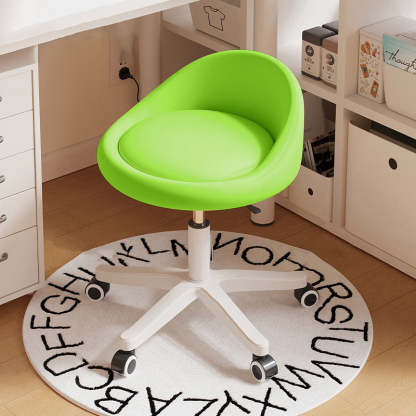 Modern Microfiber Leather Plastic Vanity Stool