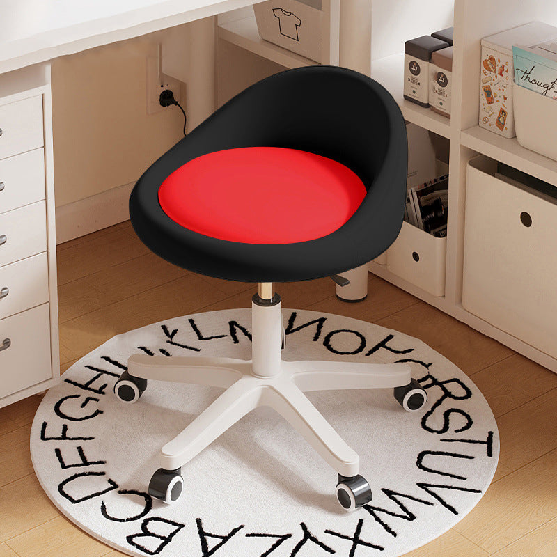 Modern Microfiber Leather Plastic Vanity Stool