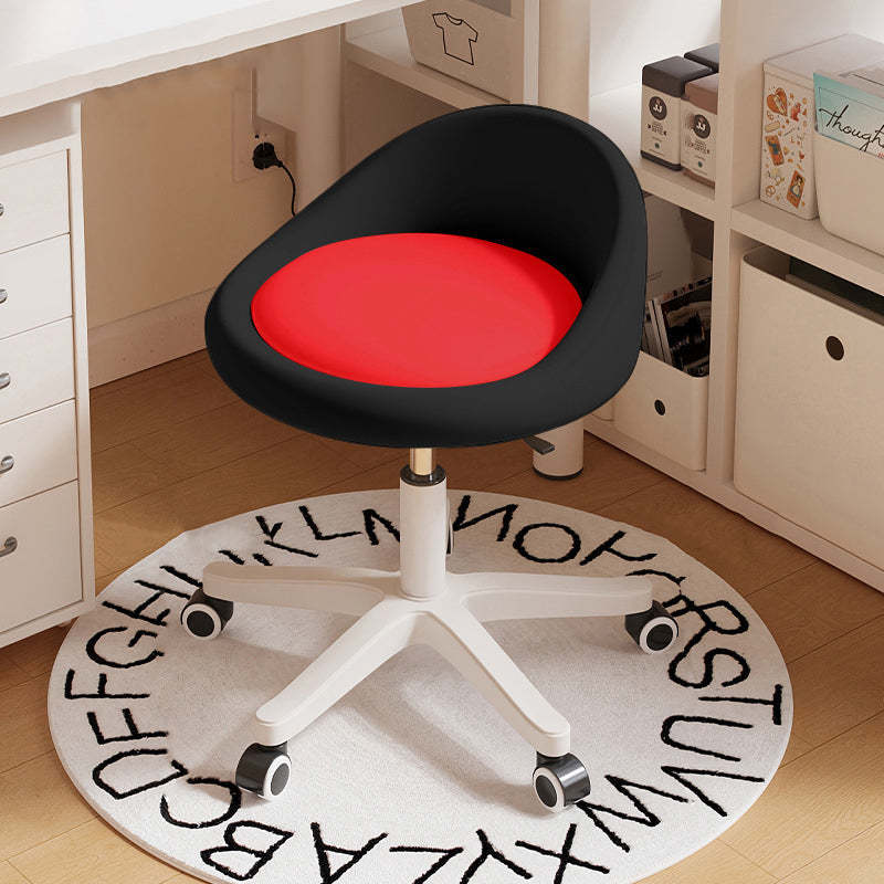Modern Microfiber Leather Plastic Vanity Stool