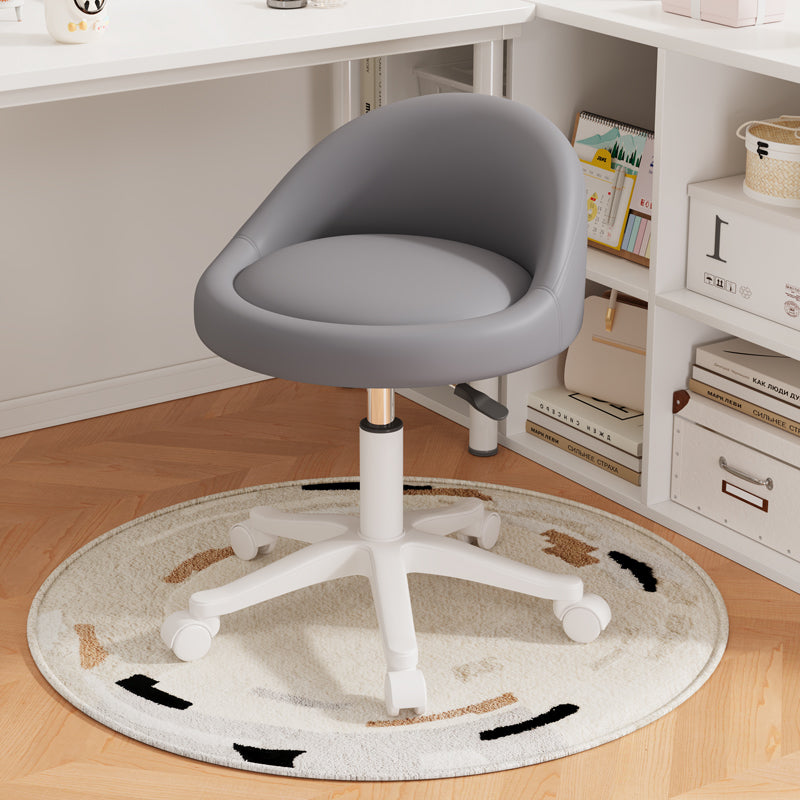 Modern Microfiber Leather Plastic Vanity Stool