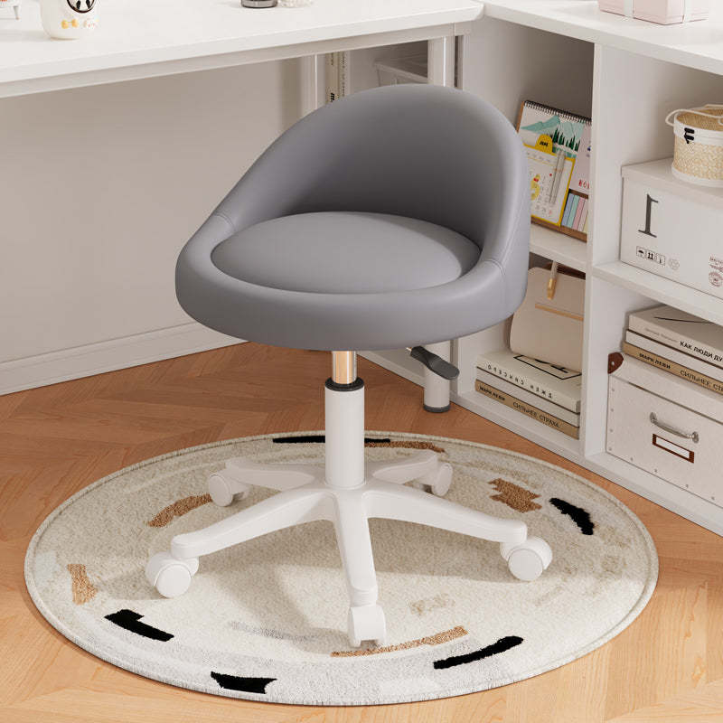 Modern Microfiber Leather Plastic Vanity Stool