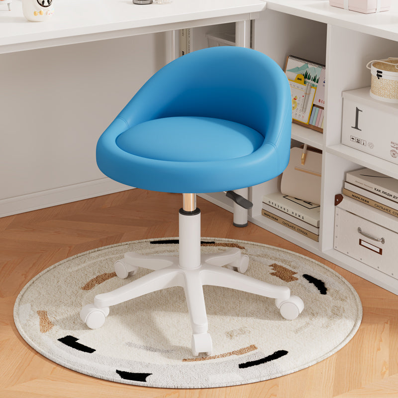 Modern Microfiber Leather Plastic Vanity Stool