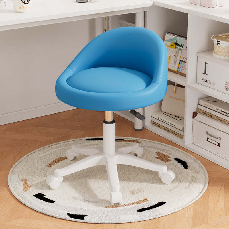 Modern Microfiber Leather Plastic Vanity Stool