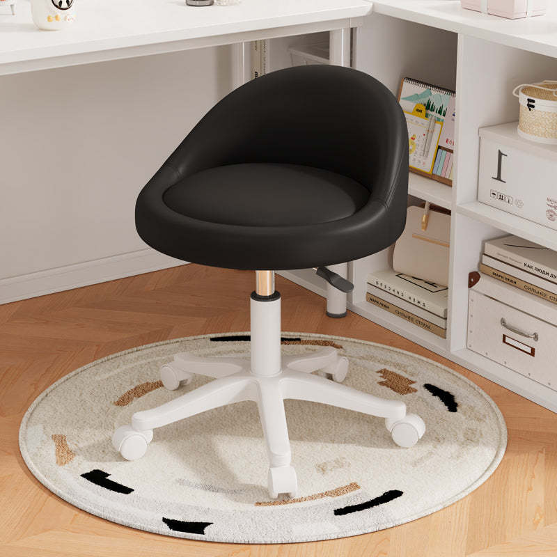 Modern Microfiber Leather Plastic Vanity Stool